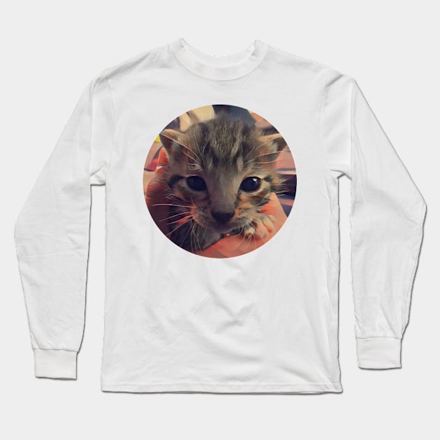 Anxious floppy cat Long Sleeve T-Shirt by GoranDesign